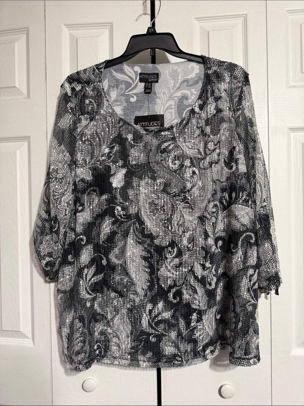 Attitudes by Renee lined top shirt blouse size 3X